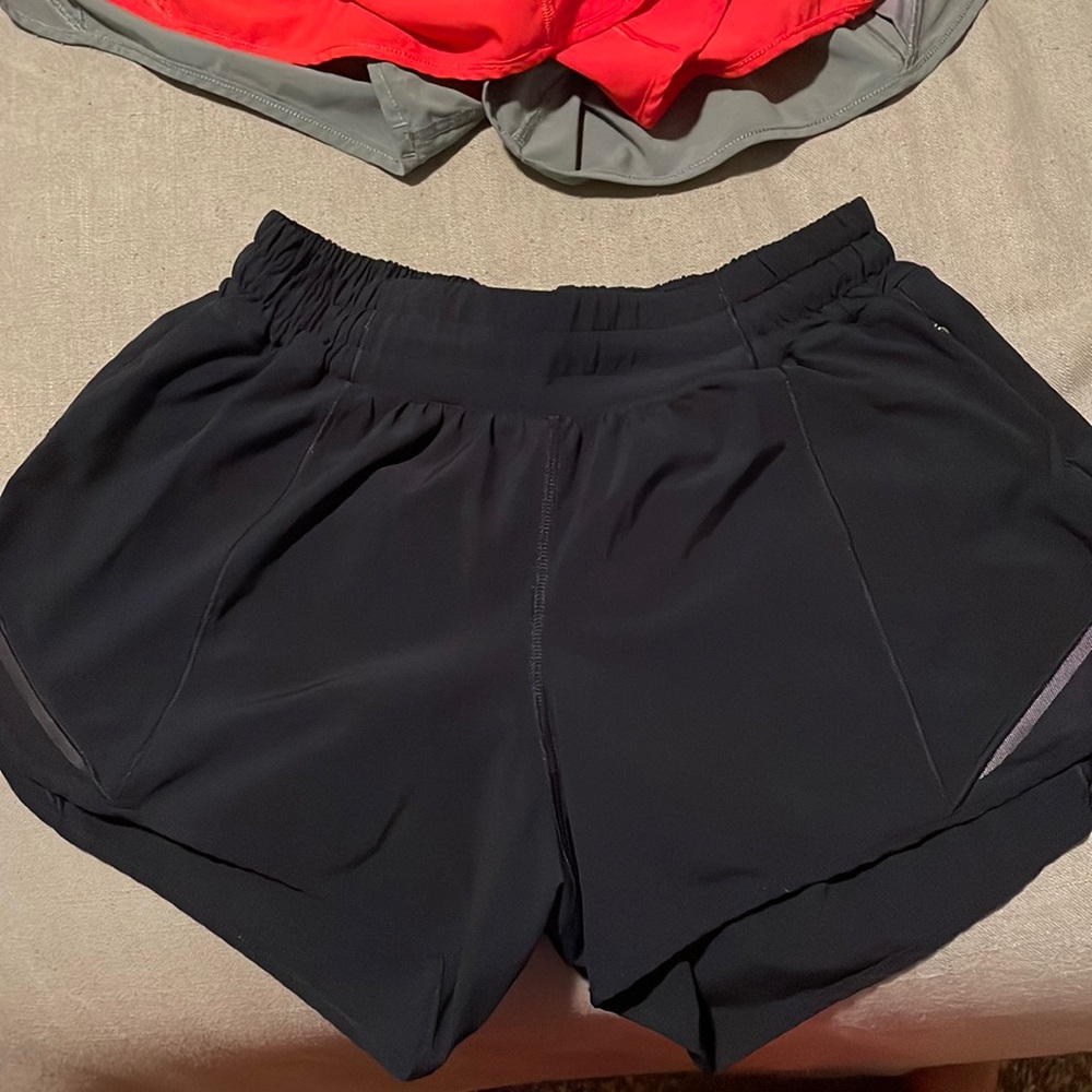 Navy hotty hot shorts 4 inch